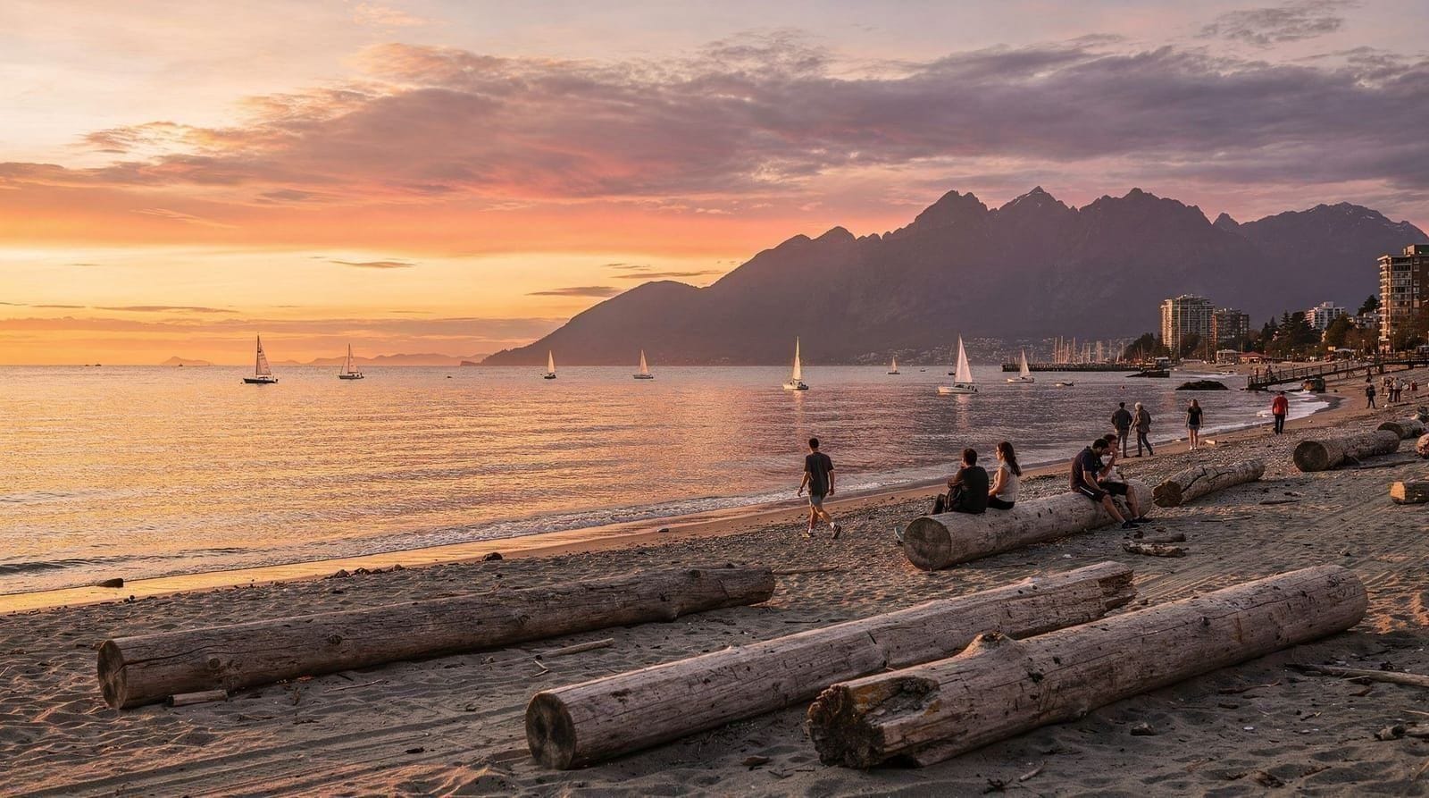 English Bay — A guide to English Bay Beach in Vancouver's West End — swimming, sunset views, t